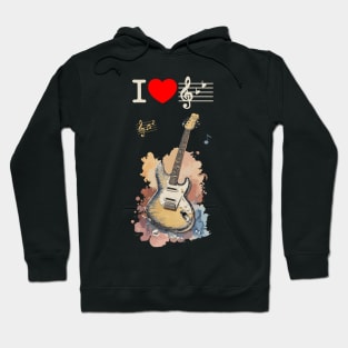 I love music, electric guitar! Hoodie